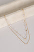 Michelle Gold Pearl Layered Necklace