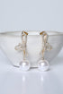 Addy Gold Rhinestone Pearl Drop Earrings