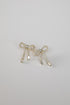 Kate Gold Rhinestone Bow Earrings