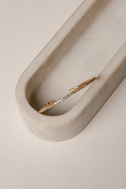 Michelle Gold Rhinestone Cuff Bracelet