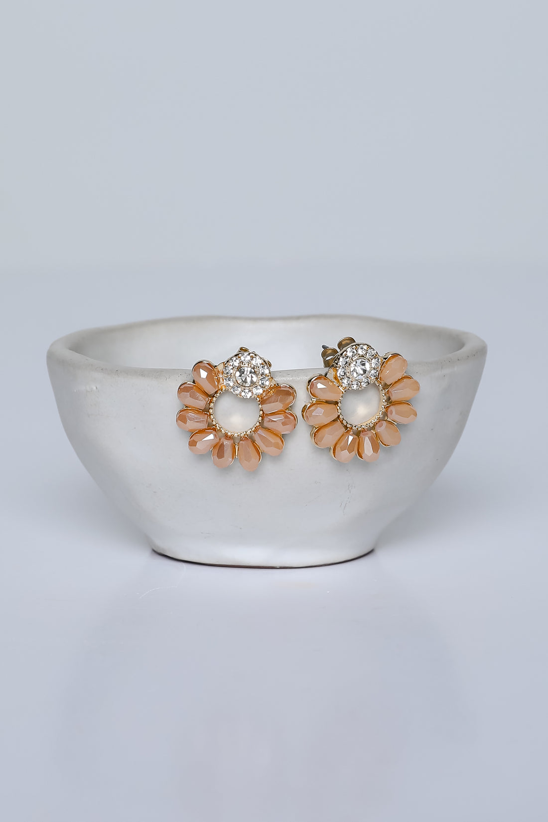 Audrey Gold Gemstone Circle Earrings