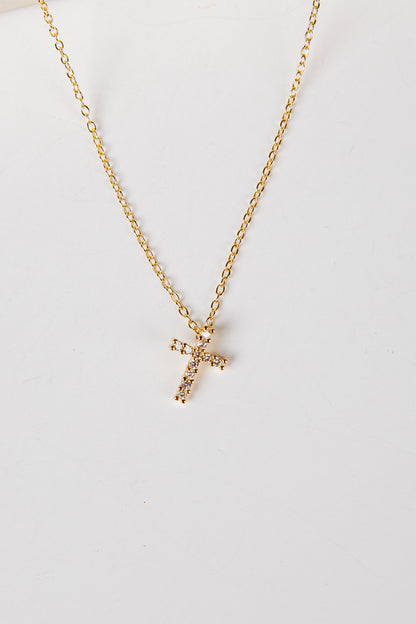 gold cross necklace