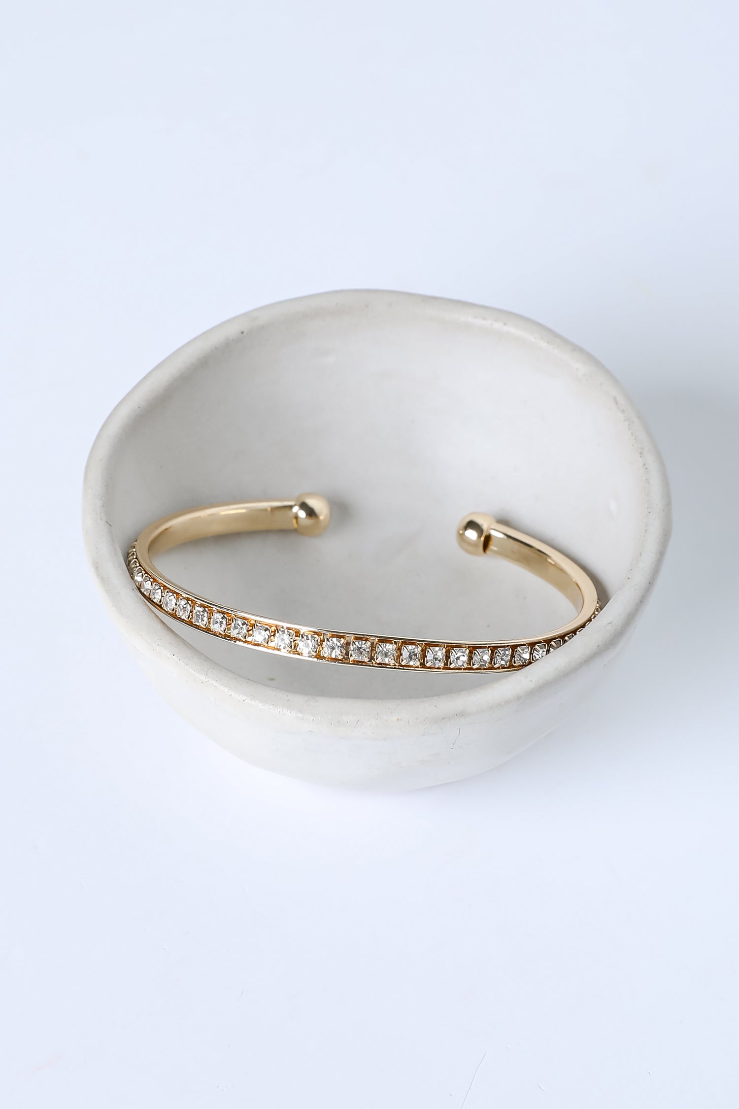 Lizzie Gold Rhinestone Cuff Bracelet