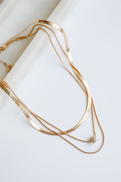 Willow Gold Layered Chain Necklace