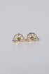 Ivy Gold Rhinestone Rainbow Stud Earrings