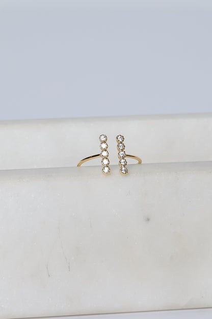 Aria Gold Rhinestone Ring