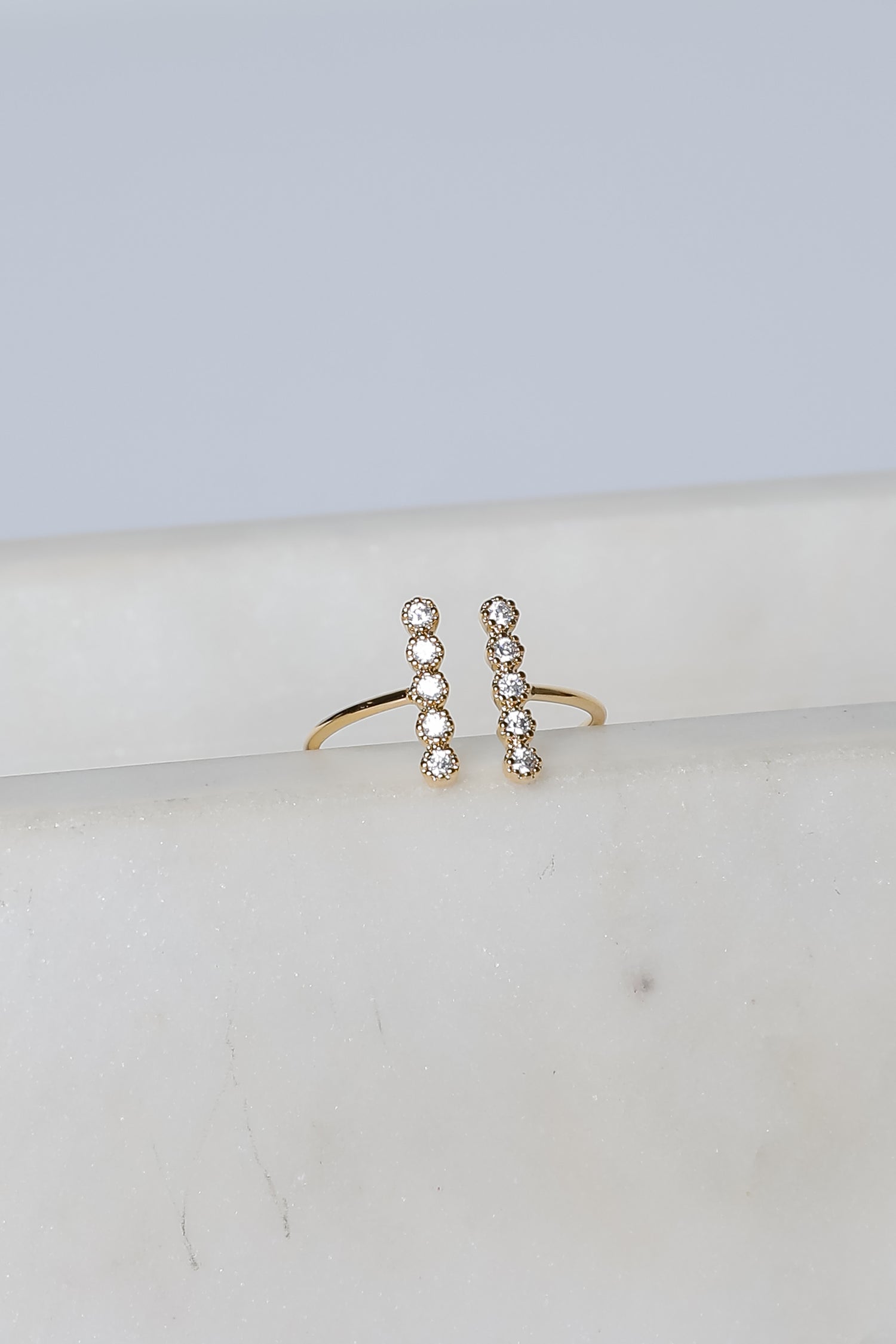 Aria Gold Rhinestone Ring