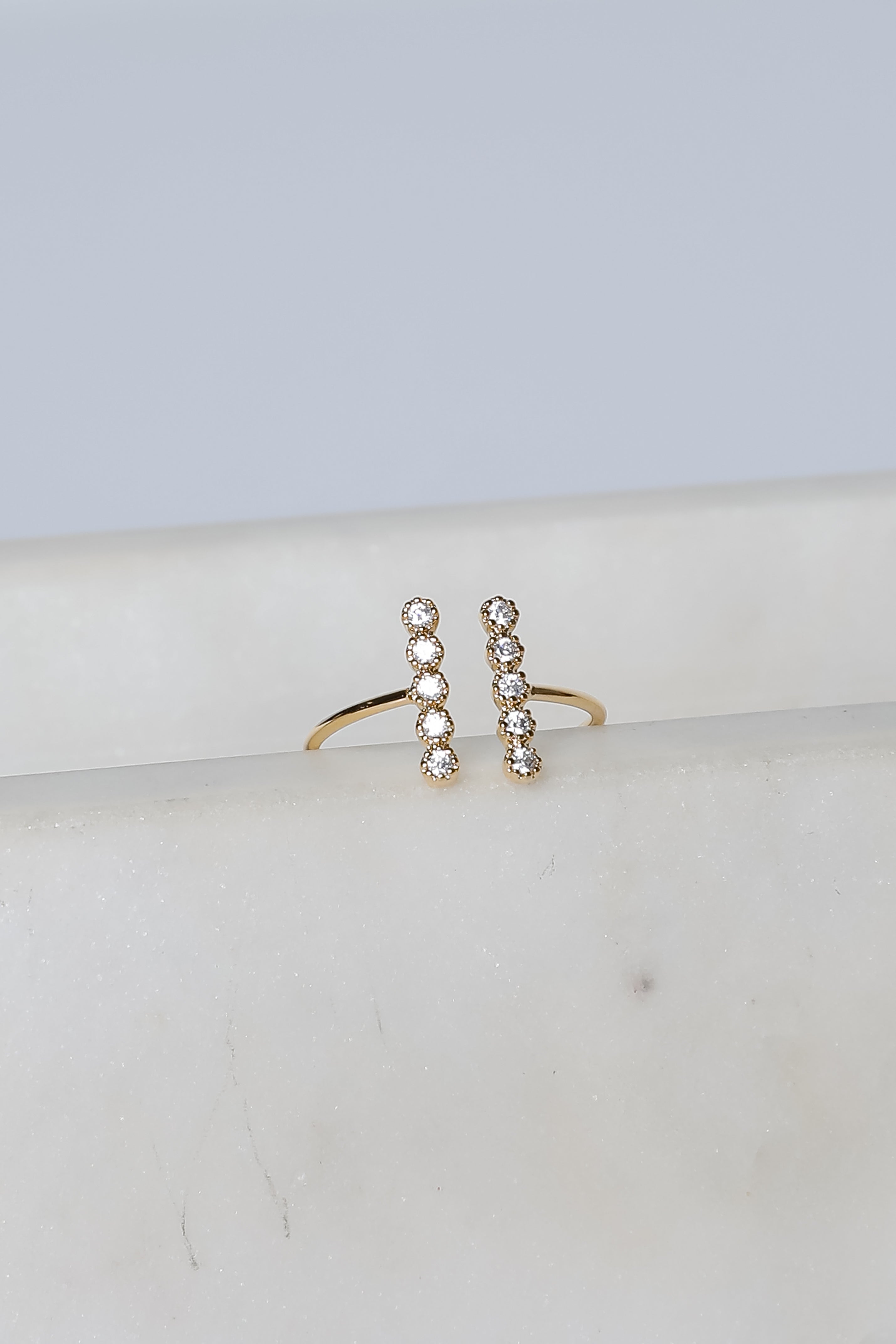 Aria Gold Rhinestone Ring