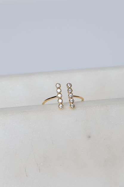 Aria Gold Rhinestone Ring