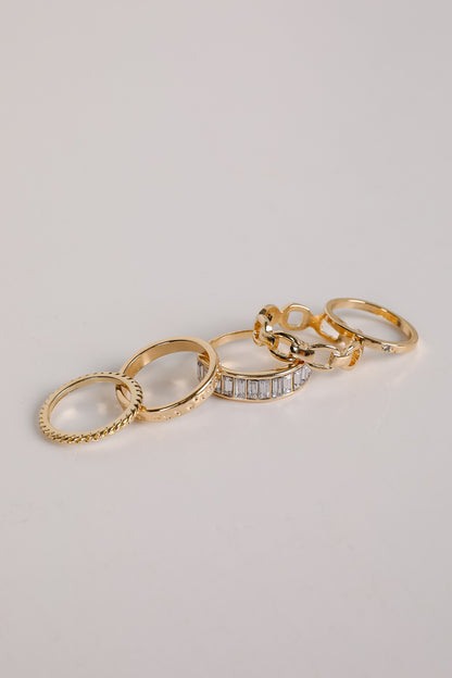Amanda Gold Ring Set