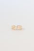 Gold Rhinestone Double Ring