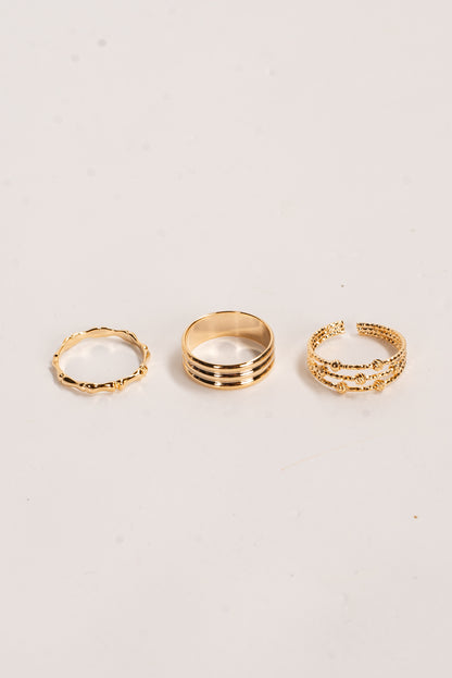 Nicole Gold Ring Set