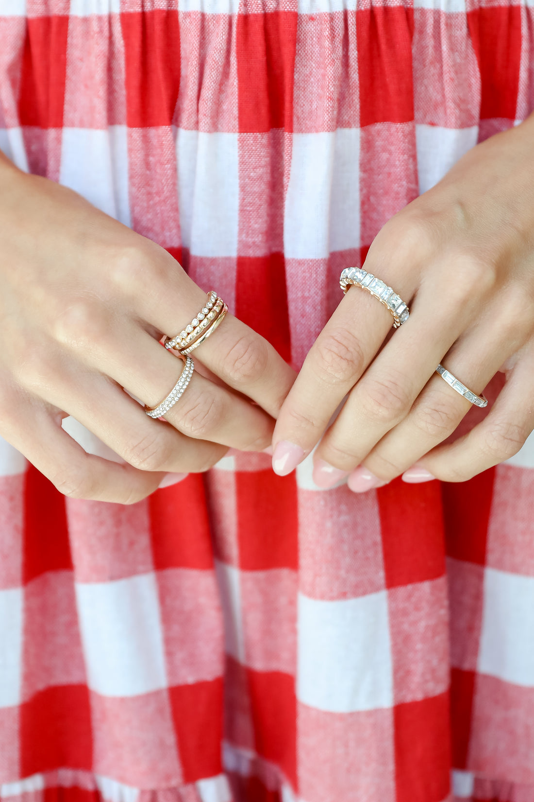 Gold Gemstone Ring Set