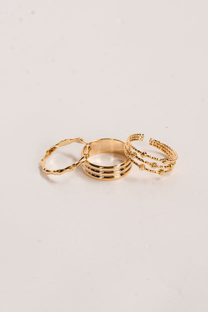 Nicole Gold Ring Set