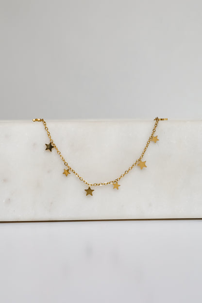 Elise Gold Star Charm Bracelet