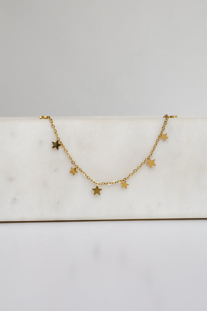 Elise Gold Star Charm Bracelet