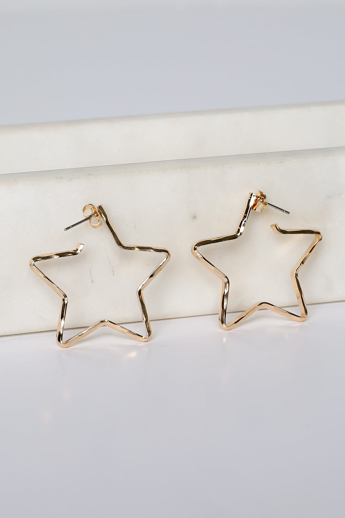 Missy Gold Star Hoop Earrings