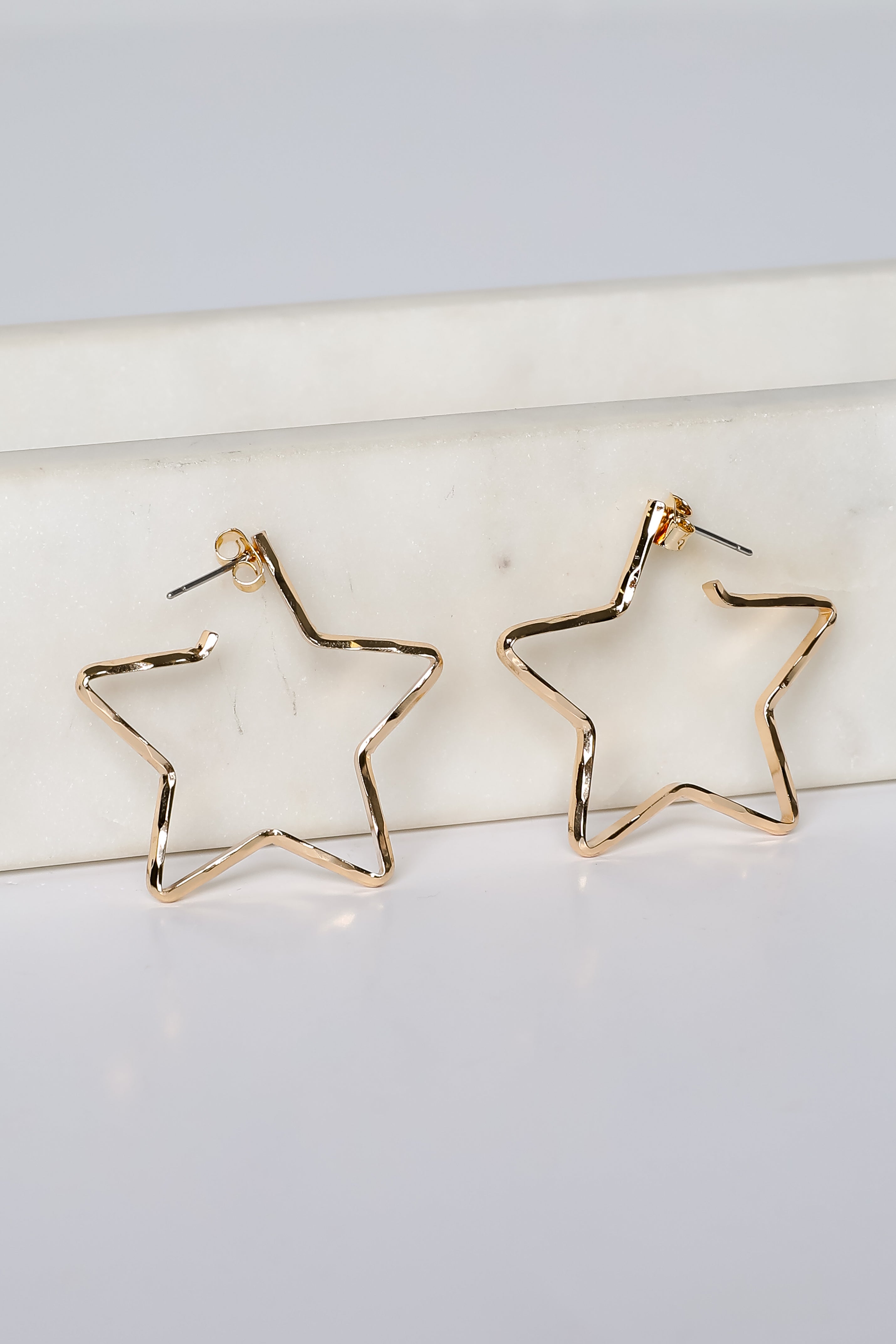 Missy Gold Star Hoop Earrings