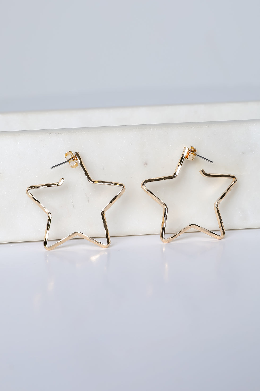 Missy Gold Star Hoop Earrings