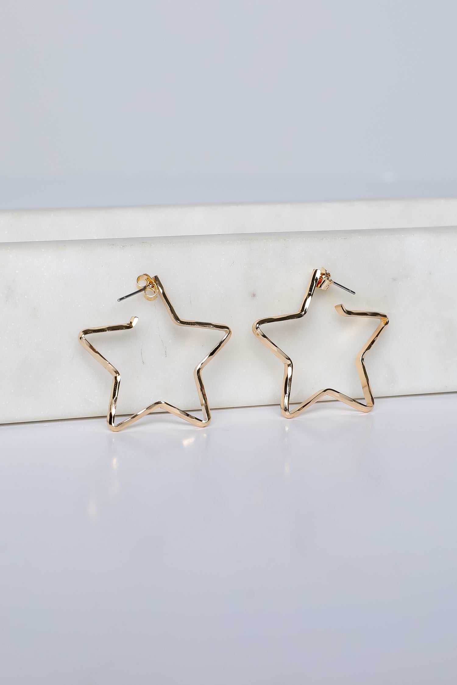 Missy Gold Star Hoop Earrings