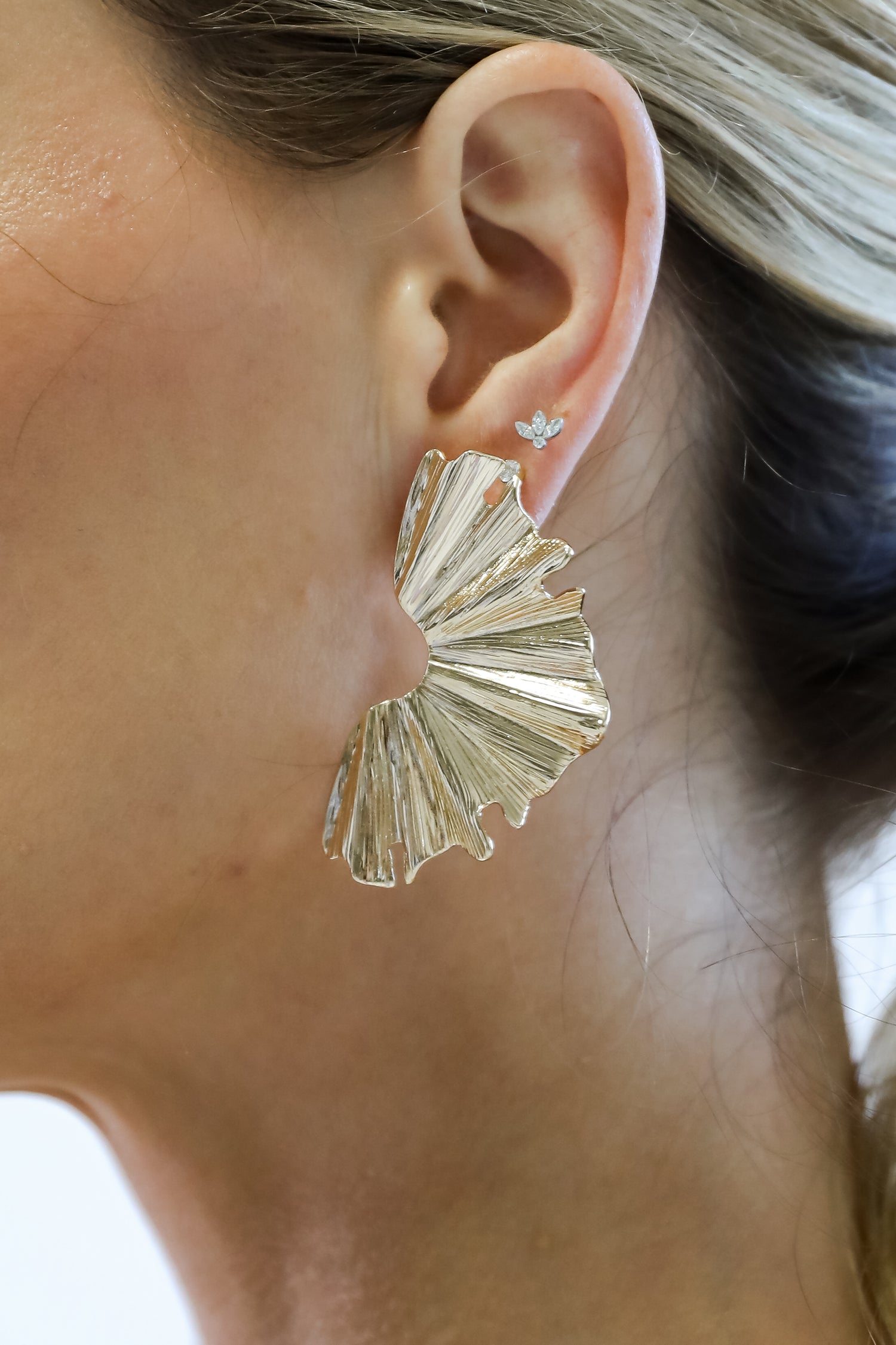 Claire Gold Statement Earrings