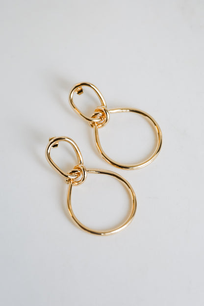 Leah Gold Statement Earrings