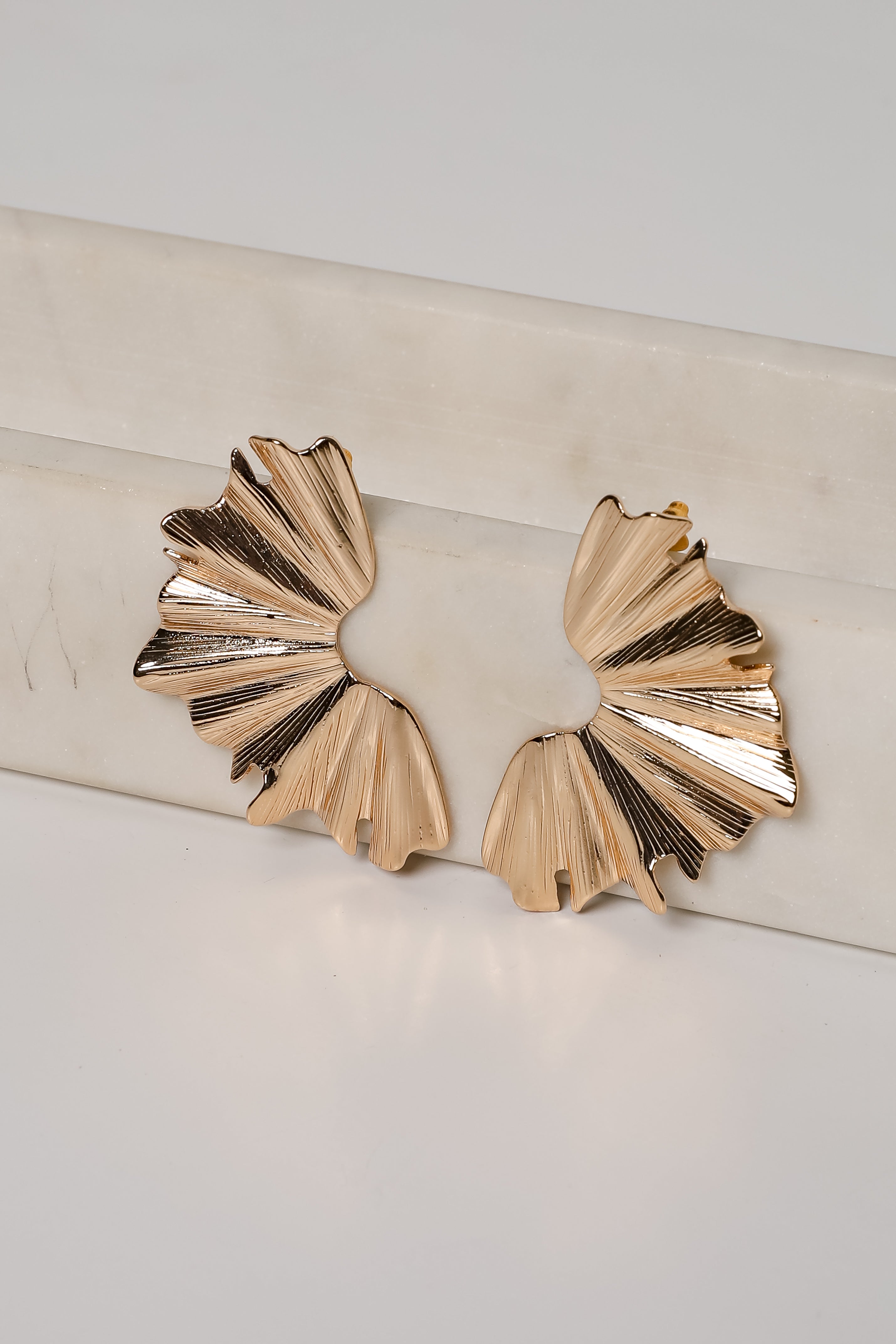 Claire Gold Statement Earrings