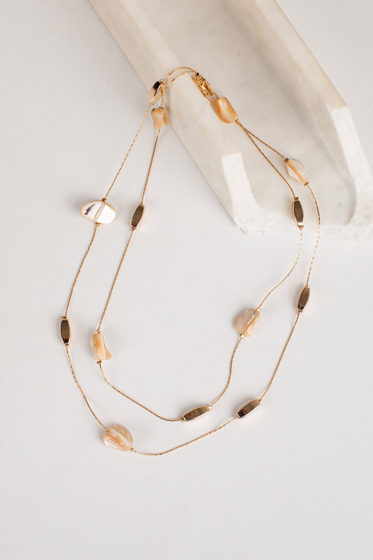 Adeline Gold Beaded Necklace