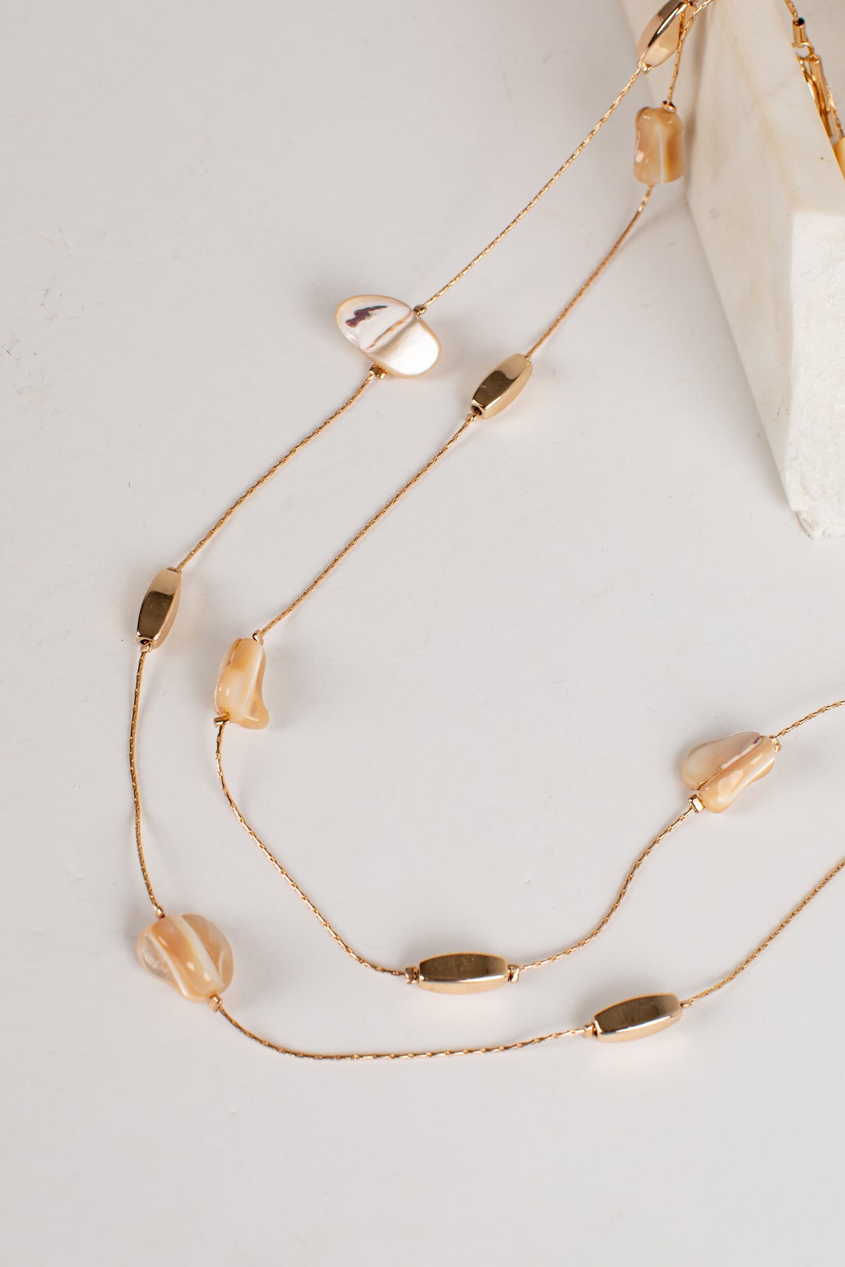 Adeline Gold Beaded Necklace