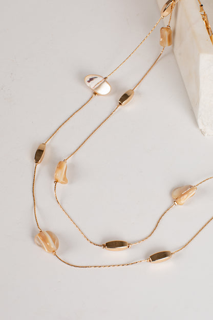 Adeline Gold Beaded Necklace