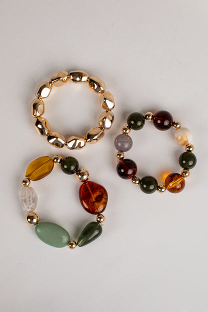 Vienna Gold Beaded Bracelet Set