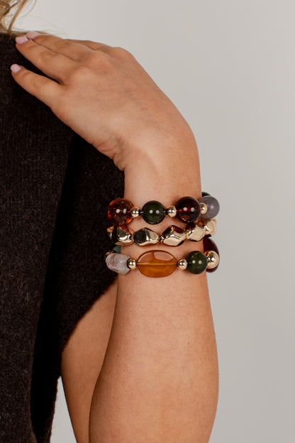 Vienna Gold Beaded Bracelet Set