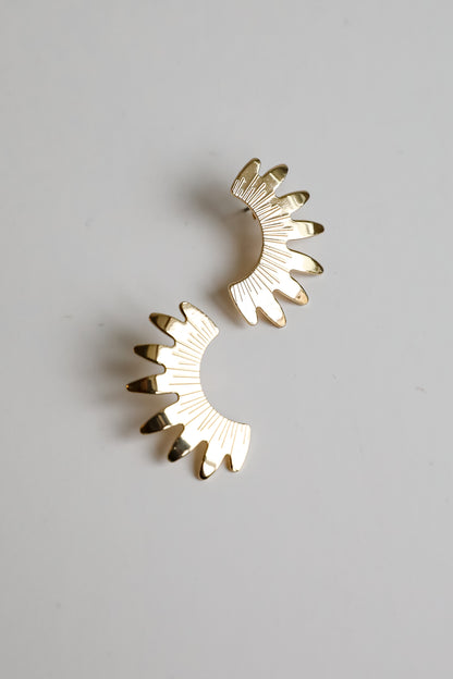 Isabel Gold Sunburst Earrings