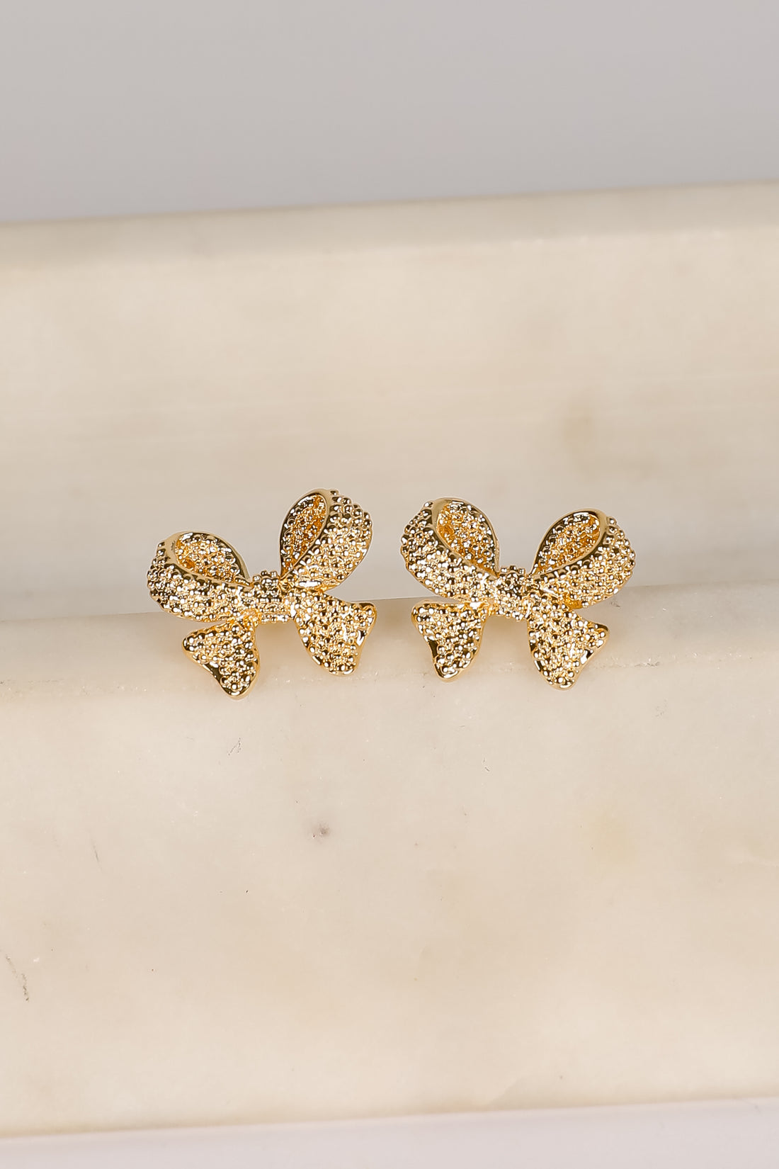 Mckenna Gold Bow Earrings