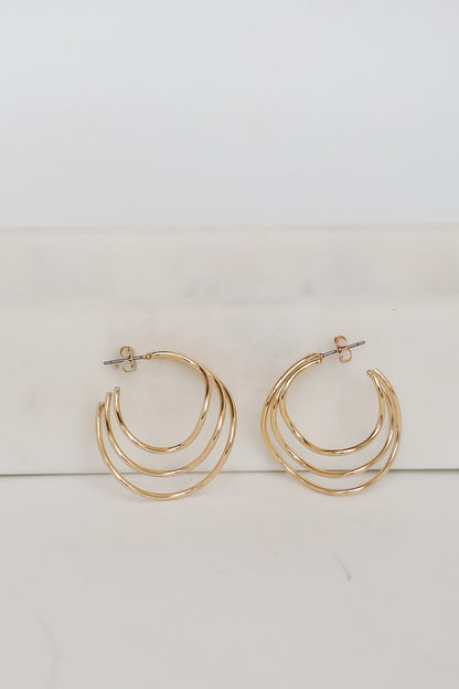 Tori Gold Triple Hoop Earrings