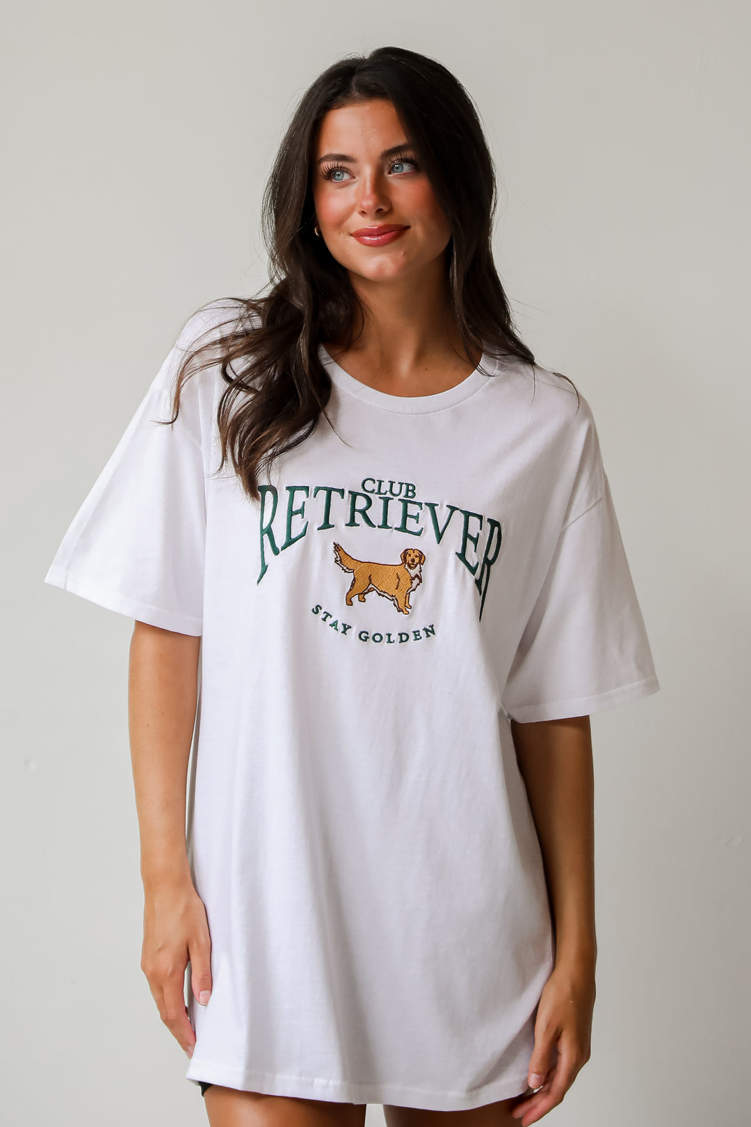 Golden Retriever White Graphic Tee