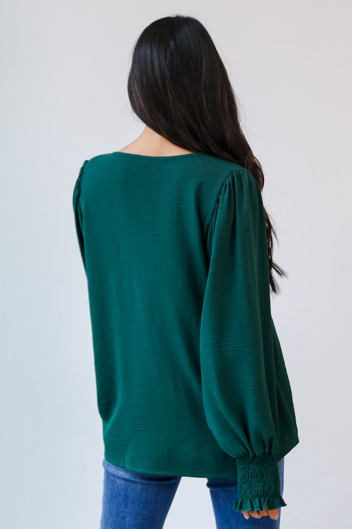 Hunter Green Blouse back view