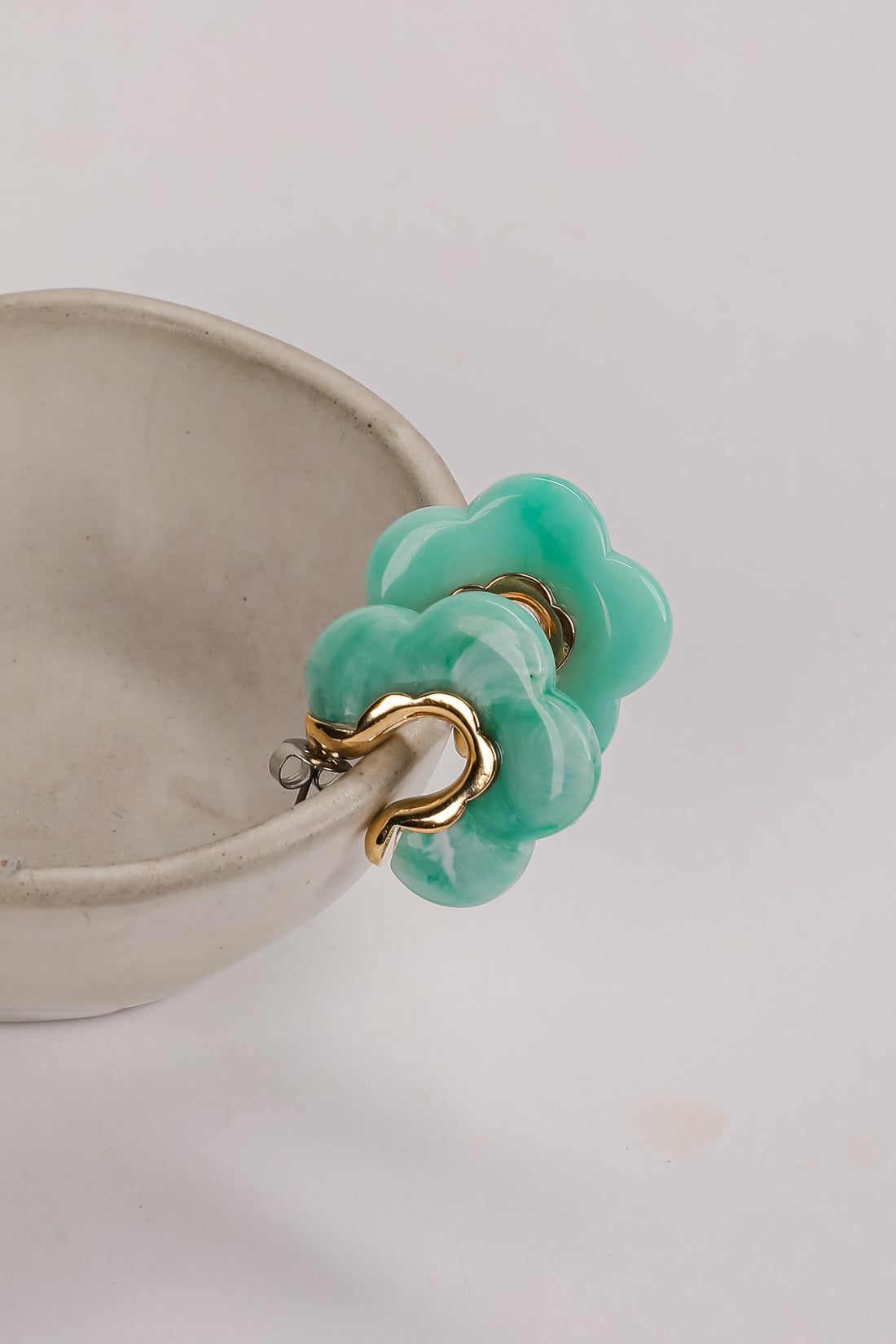 Bree Acrylic Flower Hoop Earrings