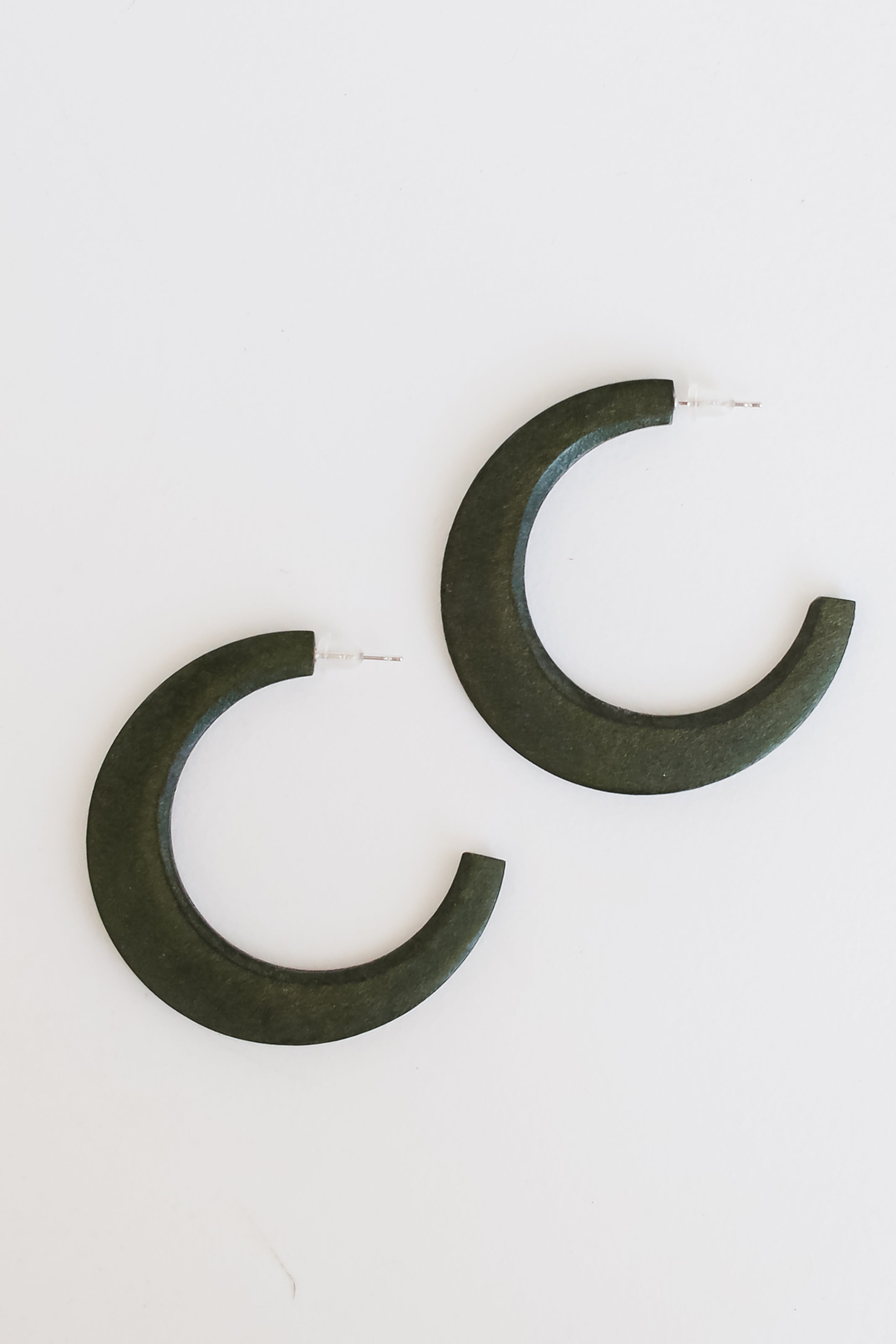 green Hoop Earrings