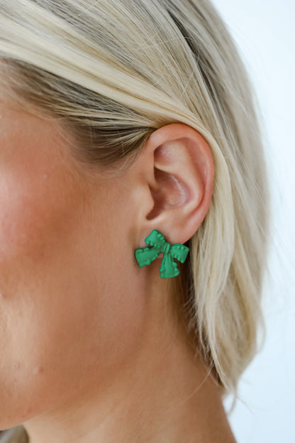 Clara Matte Bow Earrings