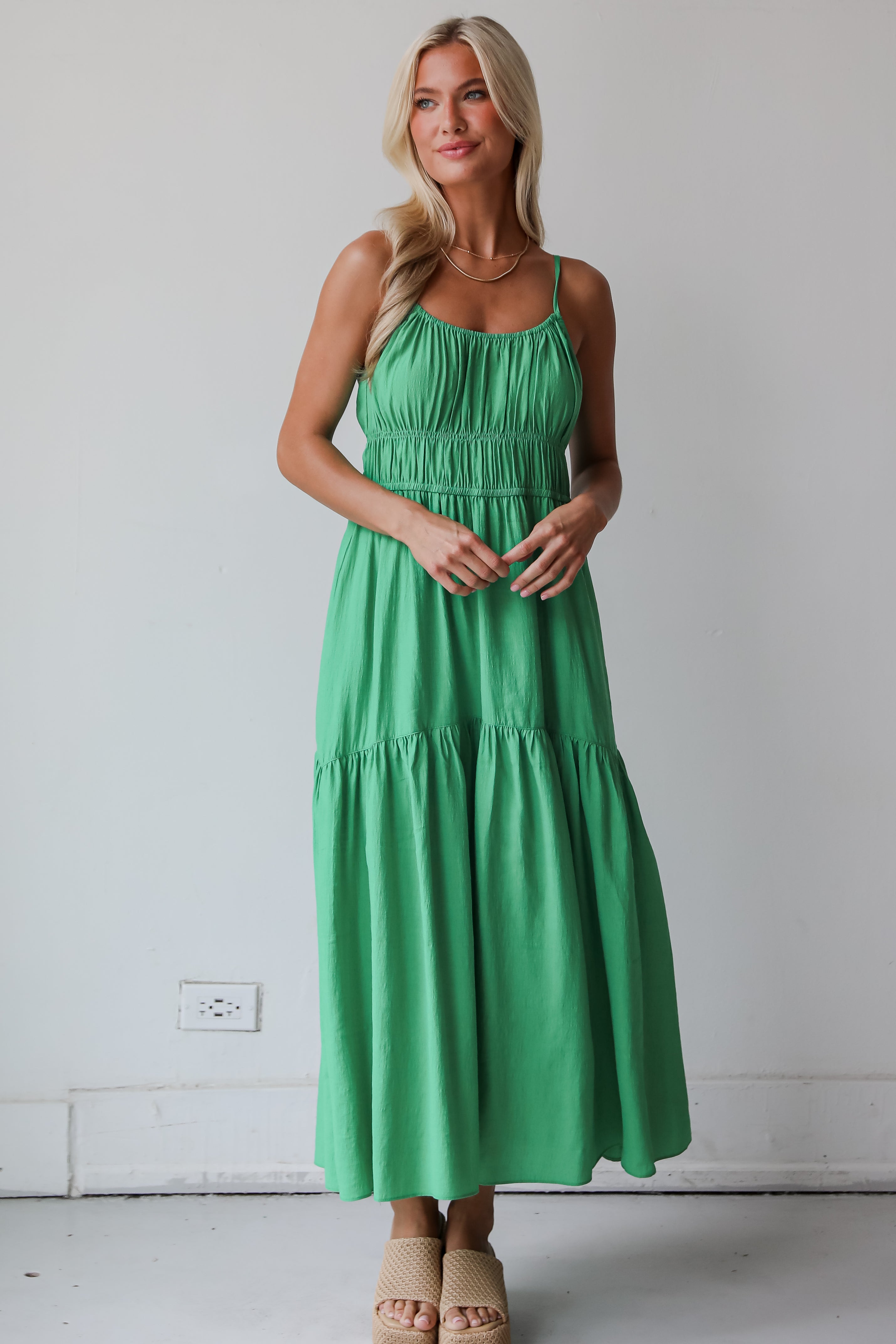 Delightful Sweetness Green Maxi Dress