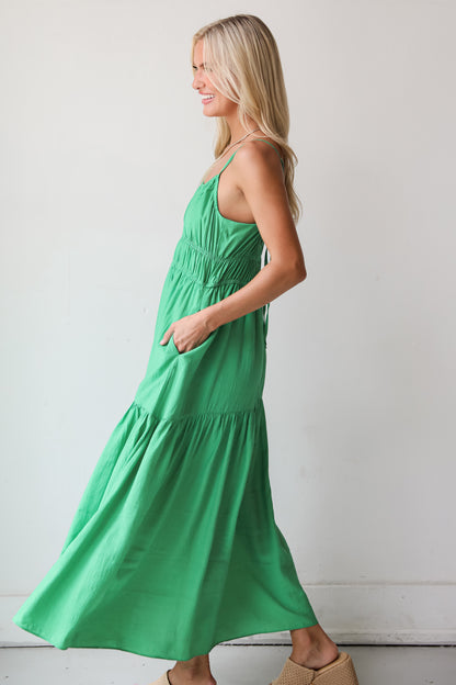 Delightful Sweetness Green Maxi Dress