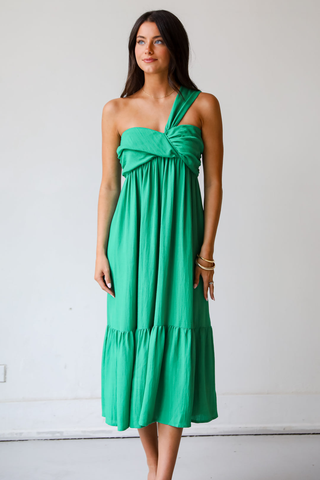 Abundance Of Love Kelly Green Midi Dress
