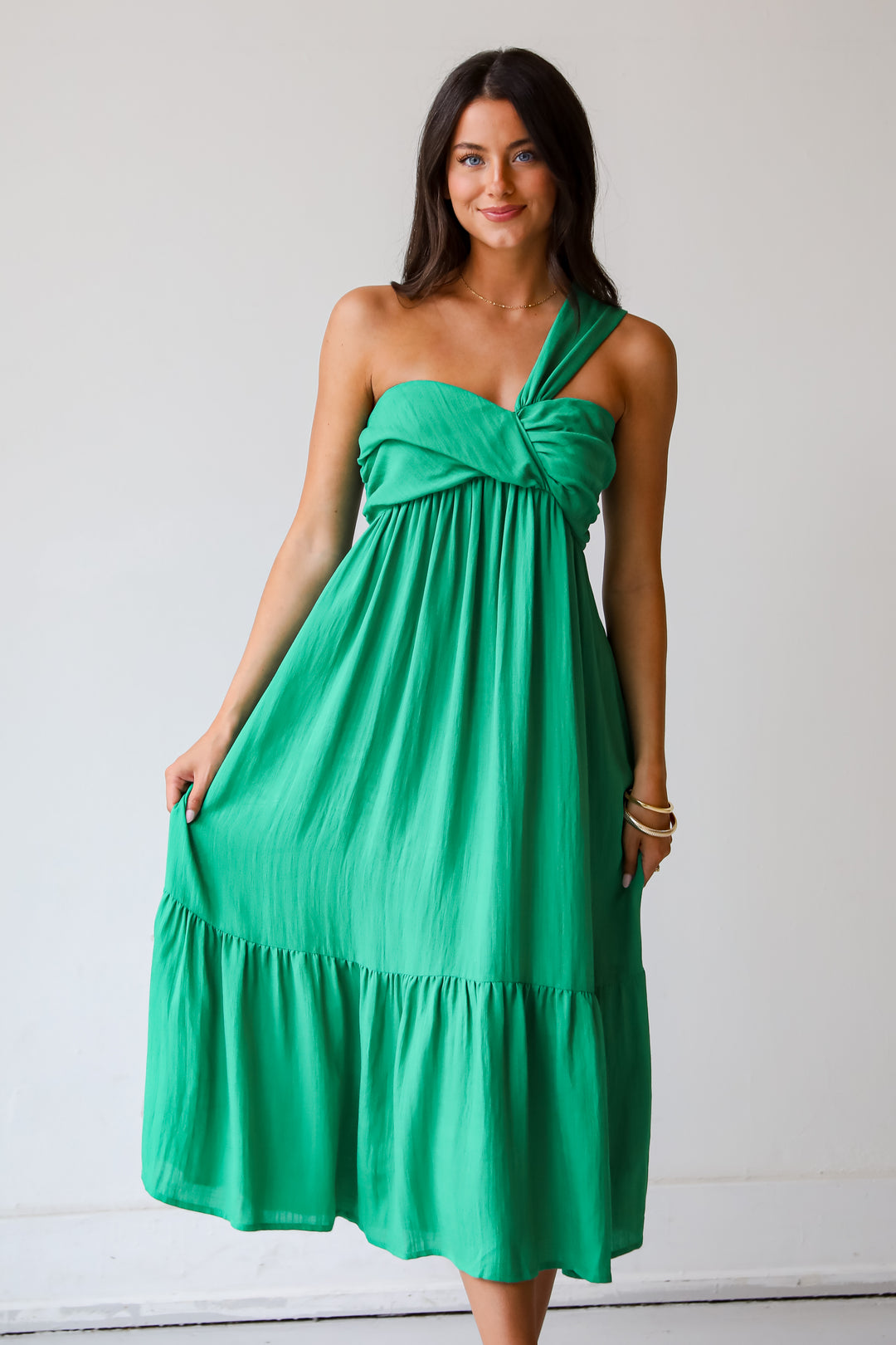 Abundance Of Love Kelly Green Midi Dress