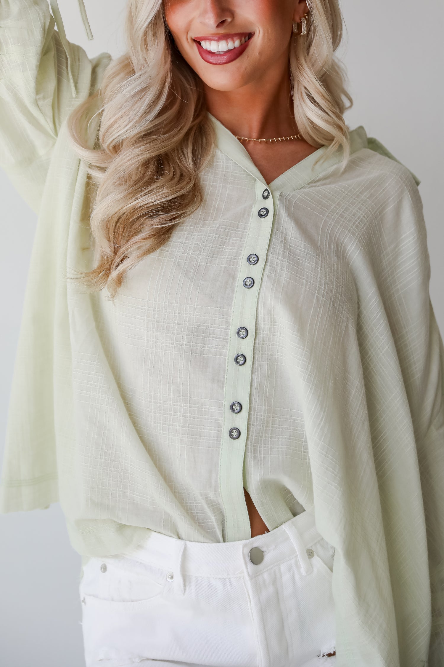 Light Green Oversized Blouse