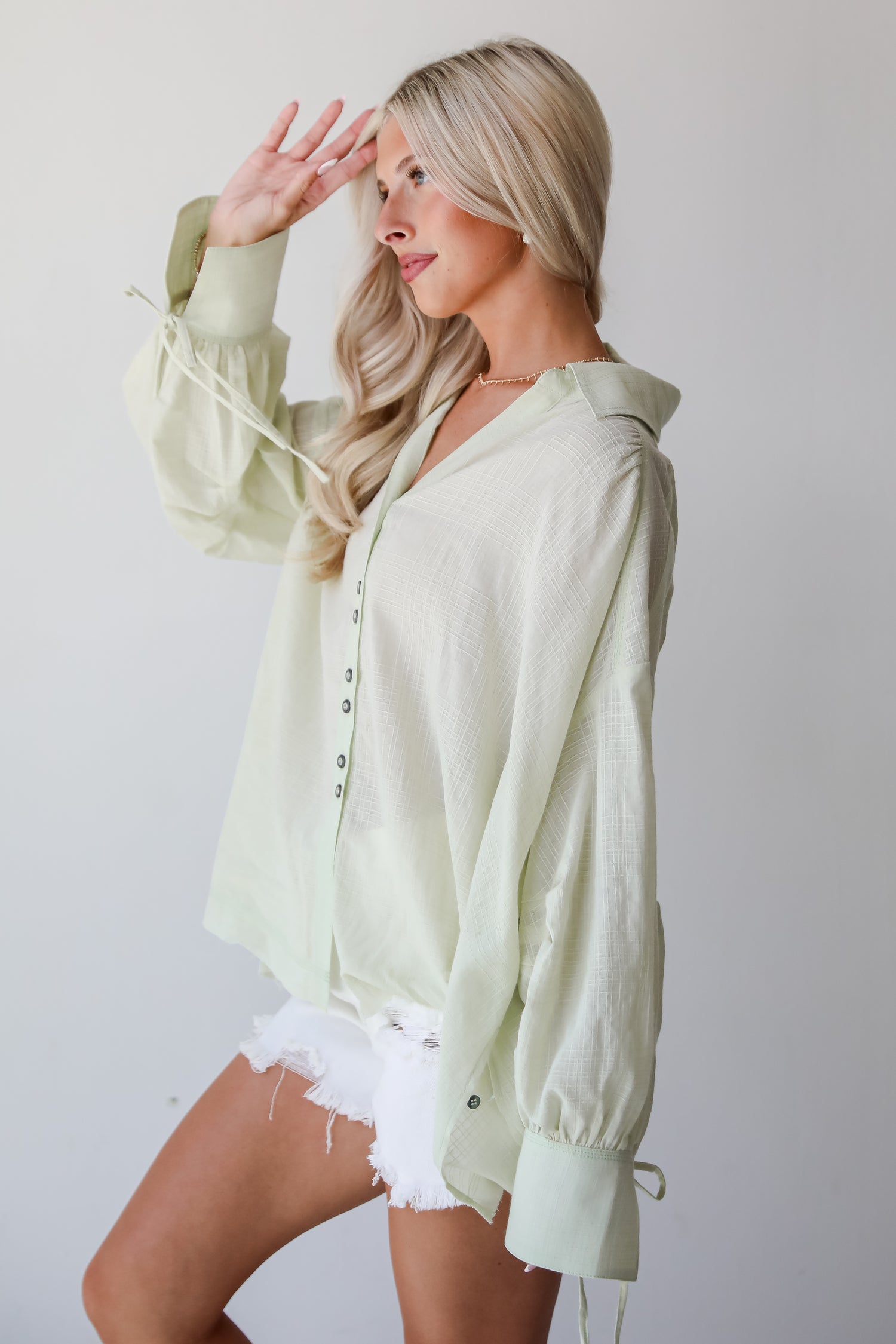 Light Green Oversized Blouse