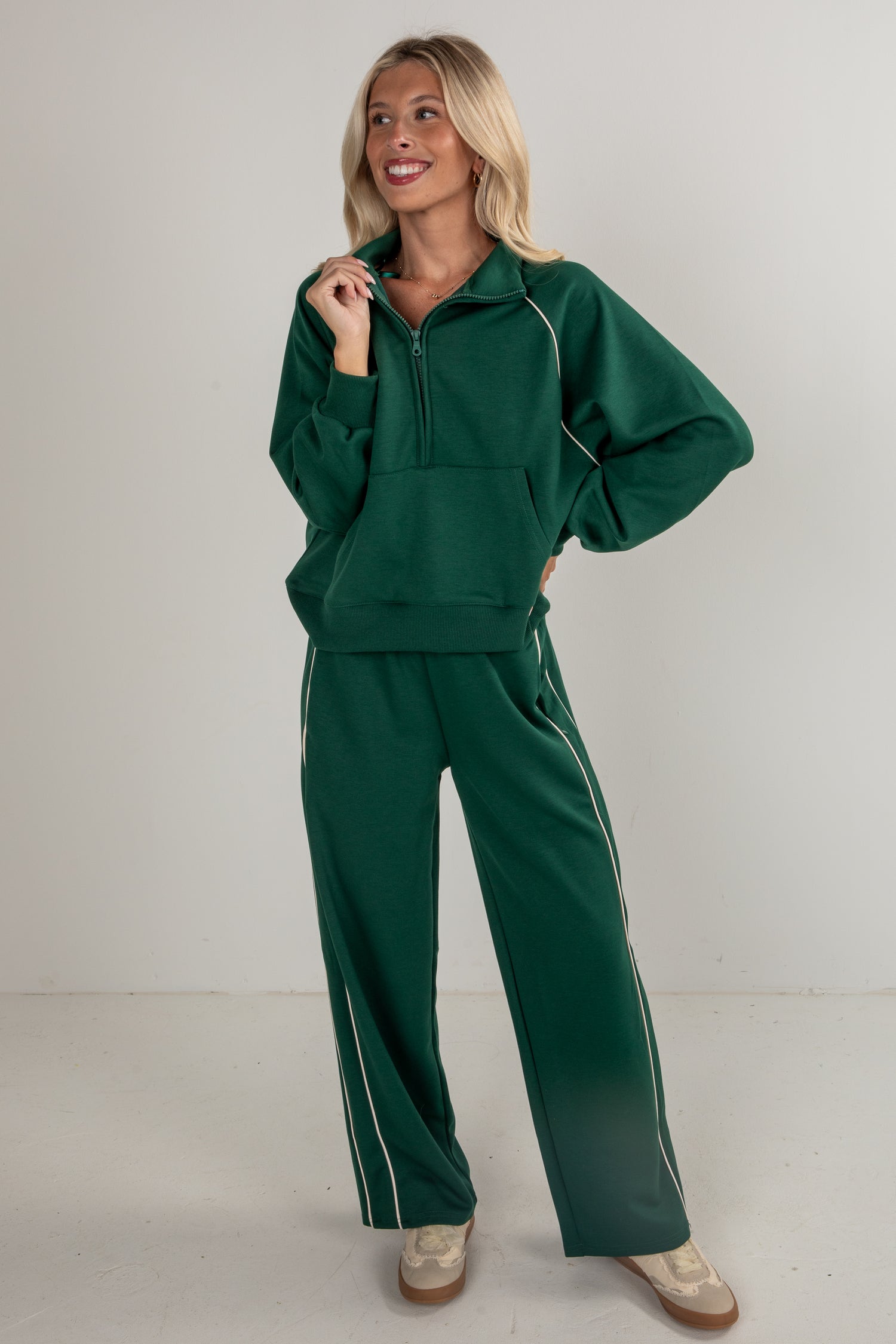 green track suit