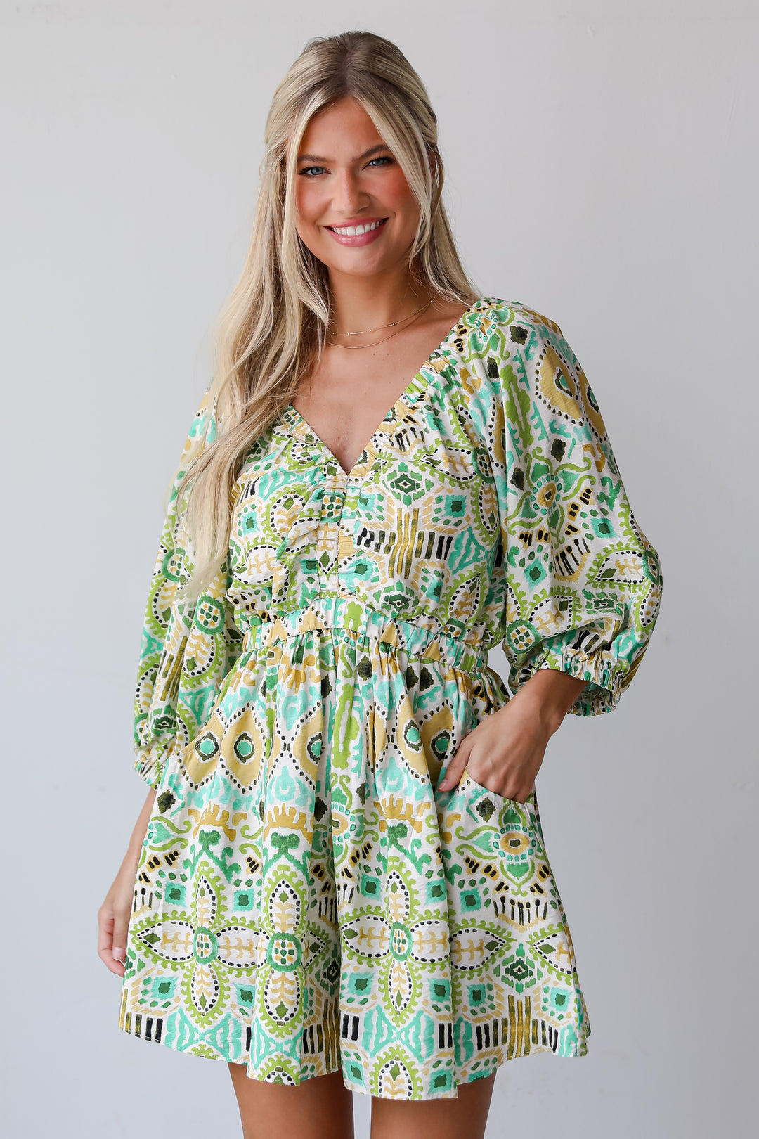 Preciously Adored Green Romper