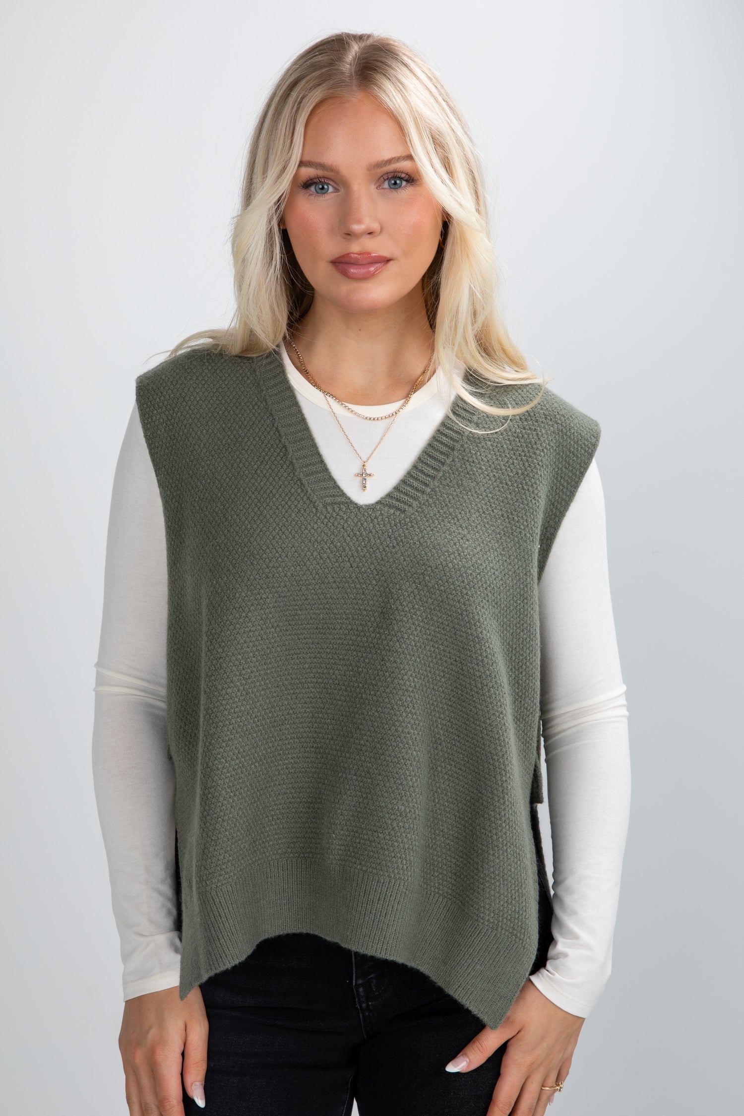 v neck sweater vest