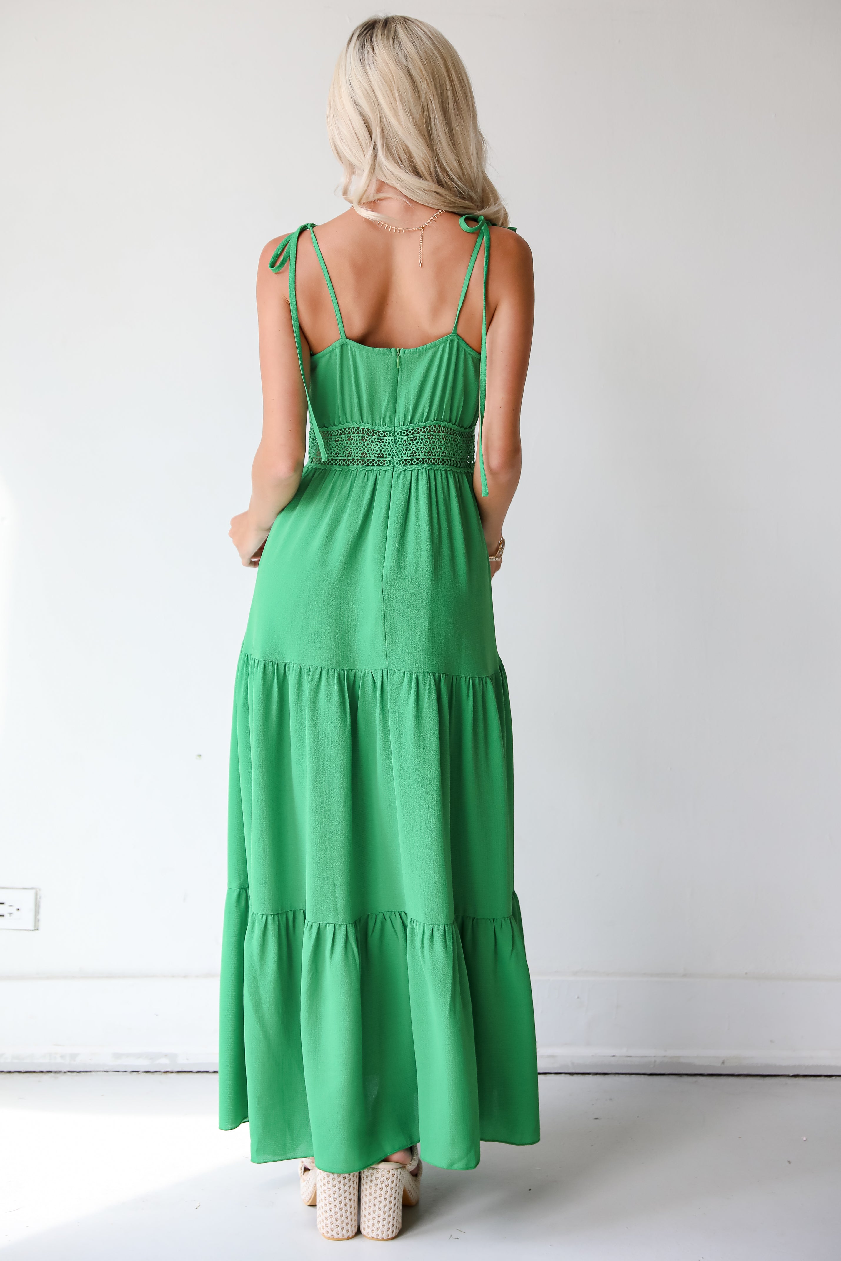 Green Tiered Maxi Dress